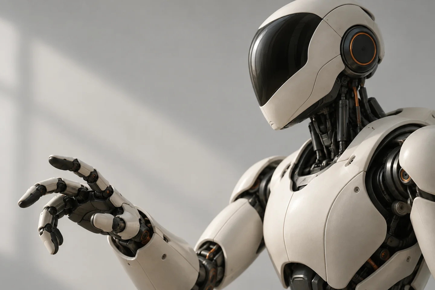 Concept artwork of a humanoid robot showing an articulated hand